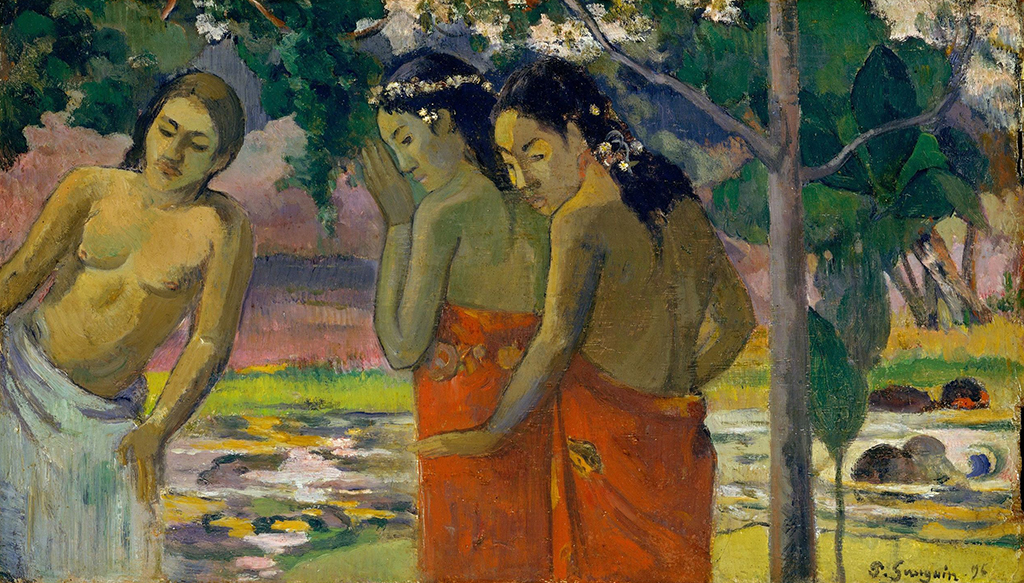 Three Tahitian Women in Detail Paul Gauguin